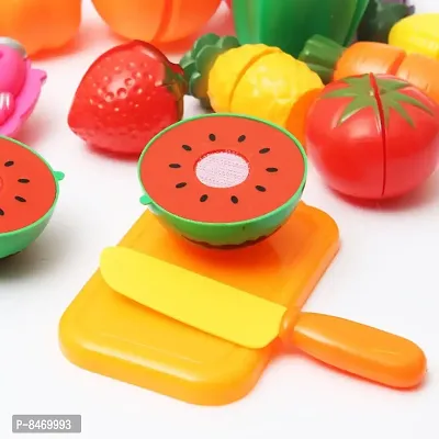VOOLEX -Sliceable 5 Pcs Fruits Cutting Play Toy Set (1 Chop Board,1 Knife,5 Fruits)-Multicolor-thumb3