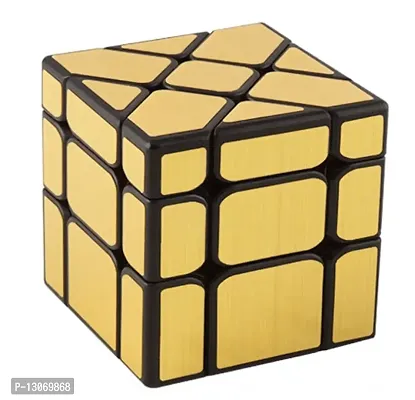 Mirror Golden 3x3 Magic Speed cube Puzzle for Kids Stress Buster Cube-thumb0