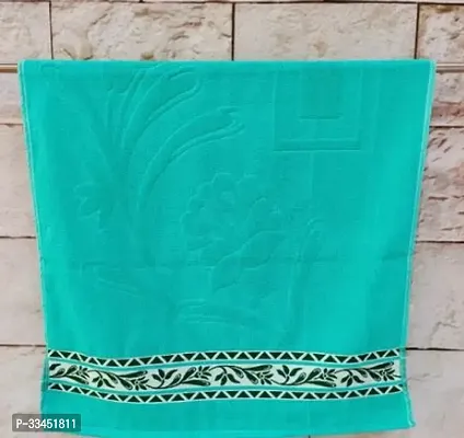 Comfortable Green Chiffon Self Pattern Bath Towels