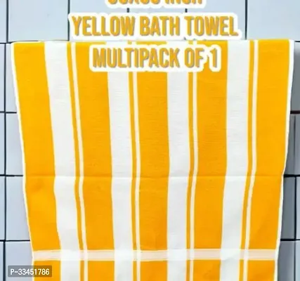 Comfortable Yellow Chiffon Striped Bath Towels