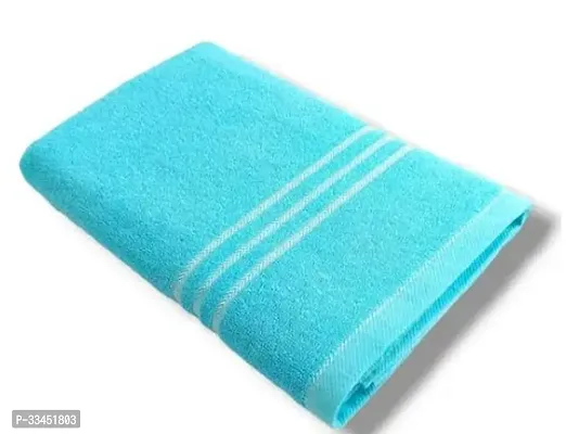 Comfortable Turquoise Cotton Solid Bath Towels