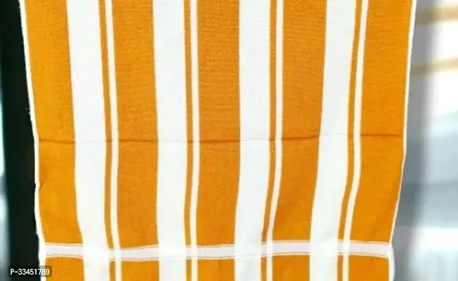 Comfortable Orange Chiffon Striped Bath Towels