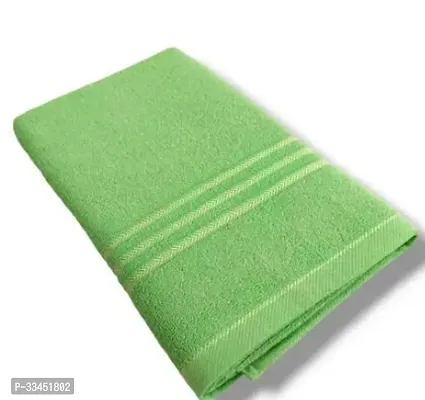 Comfortable Green Cotton Solid Bath Towels-thumb0