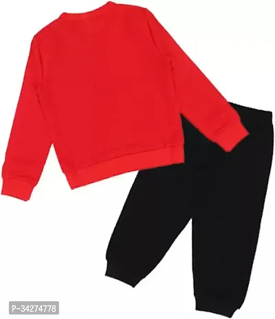 Kids' Bold Red and Black Sweatshirt and Pants Set - Finofab-thumb2