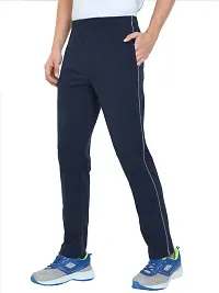 Stylish Cotton Blend Solid Regular Track Pants For Men-thumb3