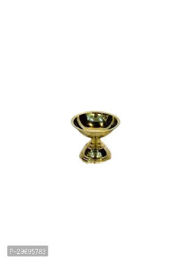 Golden Brass Oil Lamp Diya for Religious Purpose