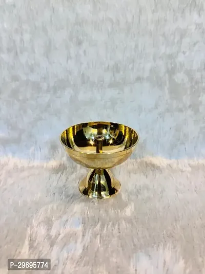 Golden Brass Oil Lamp Diya for Religious Purpose