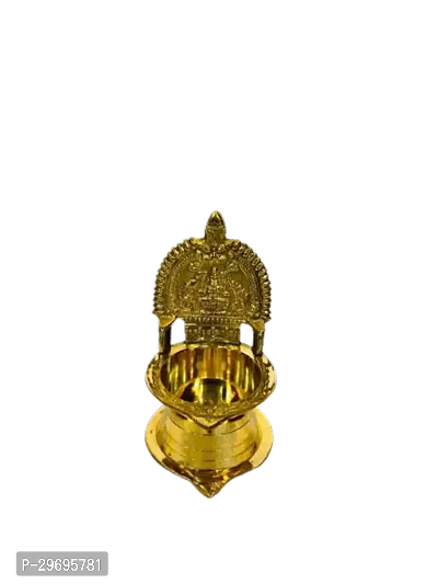 Golden Brass Oil Lamp Diya for Religious Purpose