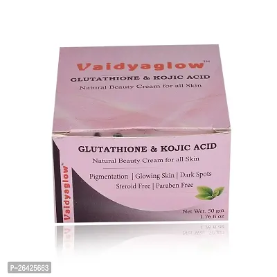 Vaidyaglow Glutathione  Kojicacid, vitamin c, Natural Beauty Cream for Dry,  Oily,  Sensiive Skin | best for pigmentation, dark spots, melasma, uneven skin,  whitening skin | for men  women day nigh-thumb2