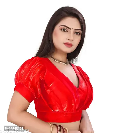 CLASSIC DYED RED COLOR BLOUSE-thumb0