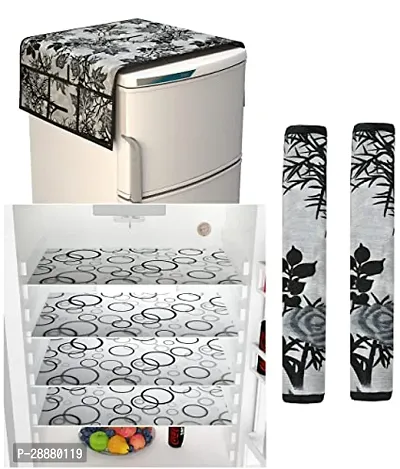 Fridge Top Cover with 4 Fridge Tray mats and 2 Handle Covers