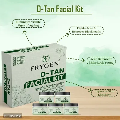 Frygen  D-Tan 5-Steps Facial Skin Care Kit Deep Cleansing Cleanup Kit for Skin Brightening Hydra Facial Kit Suitable for All Skin Types(250gm)-thumb3