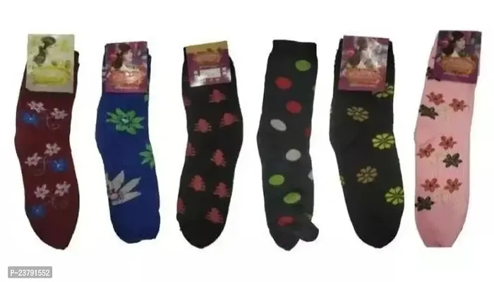 Classic Printed Socks for Women, Pack of 6-thumb0