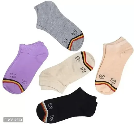 Classic Printed Socks for Women, Pack of 5-thumb0