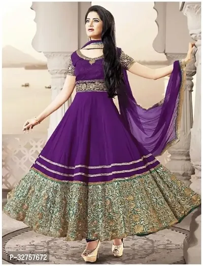 Blend Stitched Anarkali Gown