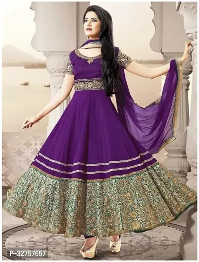 Blend Stitched Anarkali Gown-thumb0