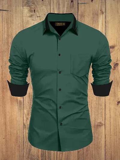 Latest stylish Multicolored Cotton Solid Long Sleeves Casual Shirt For Men