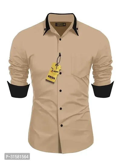 Mens Casual Shirt With Black Collar-thumb0