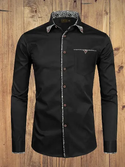 Stylish Solid Long Sleeves Casual Shirt For Men