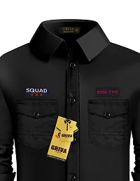 Stylish Black Cotton Double Pocket Shirt for Boys-thumb2