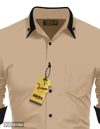 Mens Casual Shirt With Black Collar-thumb3