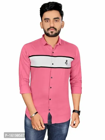 Stylish Fancy Cotton Long Sleeves Casual Shirts For Men-thumb0
