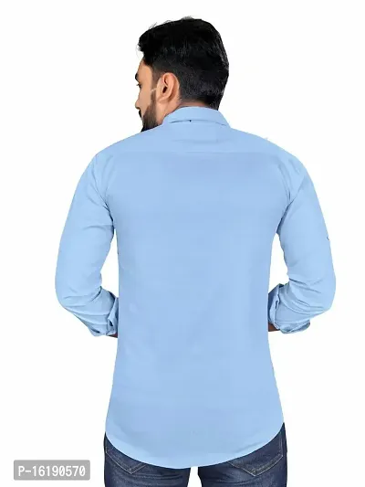 Stylish Fancy Cotton Long Sleeves Casual Shirts For Men-thumb3