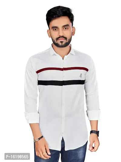 Stylish Fancy Cotton Long Sleeves Casual Shirts For Men-thumb0