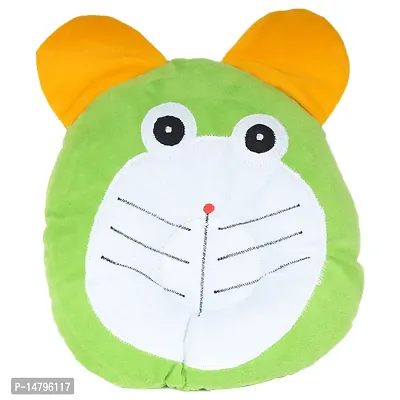 FAIRBIZPS Baby Pillow Cotton Cat Design Baby Pillow  (Green)-thumb0