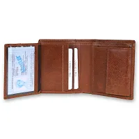 FAIRBIZPS FIPL Leather Wallets for Men, Top Grain Leather 8 Card Slots, 3 Compartments-thumb1