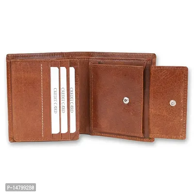 FAIRBIZPS FIPL Leather Wallets for Men, Top Grain Leather 8 Card Slots, 3 Compartments-thumb4