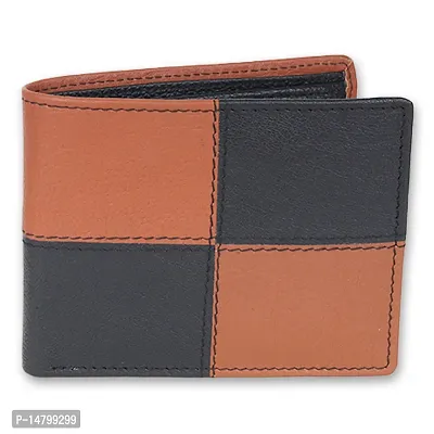 FAIRBIZPS Leather Wallets for Men Top Grain Leather, 5 Card Slots  2 Compartments-thumb0