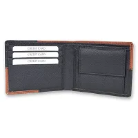 FAIRBIZPS Leather Wallets for Men Top Grain Leather, 5 Card Slots  2 Compartments-thumb2