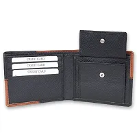 FAIRBIZPS Leather Wallets for Men Top Grain Leather, 5 Card Slots  2 Compartments-thumb3