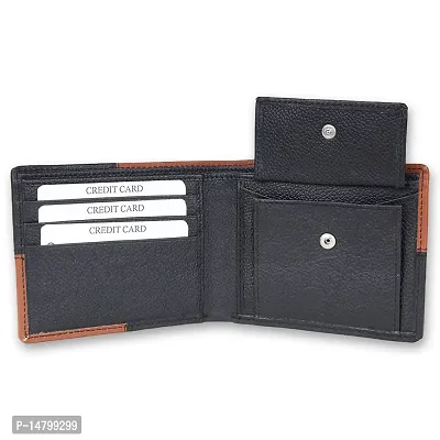 FAIRBIZPS Leather Wallets for Men Top Grain Leather, 5 Card Slots  2 Compartments-thumb4