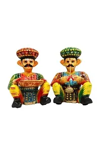 PALAK SAXENA Toys  Handicrafts,Handcrafted Indian Musicians (While Standing), Decorative Indian Band Set Traditional Decorative Showpiece-thumb2