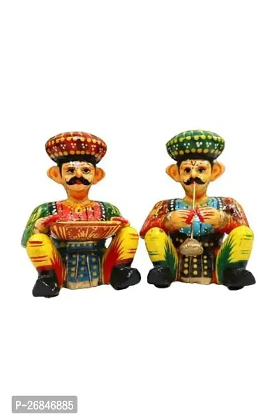 PALAK SAXENA Toys  Handicrafts,Handcrafted Indian Musicians (While Standing), Decorative Indian Band Set Traditional Decorative Showpiece-thumb3