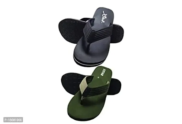 XSTAR Eco Walking Flip Flops for Men's Comfortable Indoor Outdoor Fashionable Slippers for Men And Boys Set of 2-thumb0