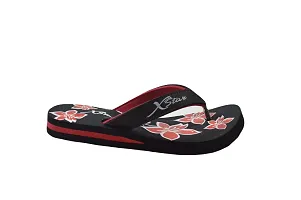 XSTAR Super Soft Casual, Stylish  Comfortable Hawai Flip Flop Slippers, Durable Anti-Skid, Light Weight For Women'S  Girls (Black, numeric_7)-thumb2
