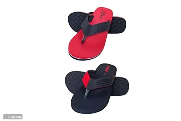 XSTAR Eco Walking Flip Flops for Men's Comfortable Indoor Outdoor Fashionable Slippers for Men And Boys Set of 2