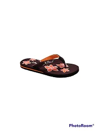 XSTAR Super Soft Casual, Stylish  Comfortable Hawai Flip Flop Slippers, Durable Anti-Skid, Light Weight For Women'S  Girls (Brown, numeric_8)-thumb1