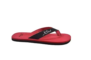 XSTAR Men Ultra Soft Comfortable solid Regular outdoor Walking Flat Solid Slipper 1 Pair (RED, numeric_6)-thumb1