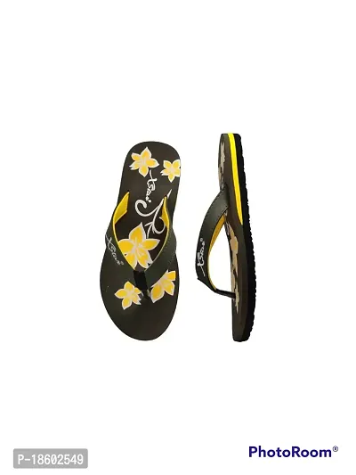 XSTAR Super Soft Casual, Stylish  Comfortable Hawai Flip Flop Slippers, Durable Anti-Skid, Light Weight For Women'S  Girls (Mehendi, numeric_6)-thumb3