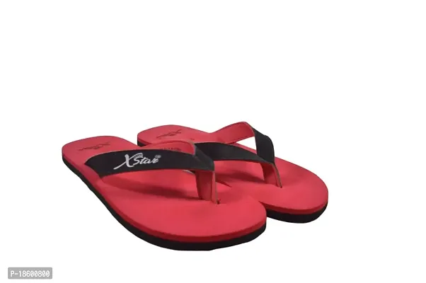 XSTAR Men Ultra Soft Comfortable solid Regular outdoor Walking Flat Solid Slipper 1 Pair (RED, numeric_6)-thumb3