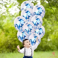 KridoBirthday Latex Balloon, Pack Of 30, Blue(BLUE WHITE)-thumb4