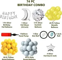 Krido Yellow Grey Silver Balloon Birthday Foil Moon Arch Glue Birthday Decoration Item-thumb1