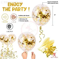 Krido Happy Birthday Banner Rubber Balloons Decoration Combo - 9Pcs For Birthday Decoration Balloons-thumb4