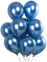 Krido Premium Metallic Latex Balloons Pack of 50 Blue Balloons for Decoration. (Blue)-thumb4