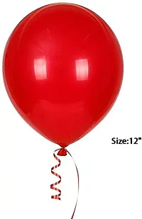 Krido Premium Metallic Latex Balloons Pack of 100 Red Balloons for Decoration (Red)-thumb2