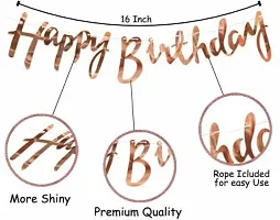 Krido Rose Gold Birthday Decoration Kit - 52Pcs Happy Bday Banner-thumb3